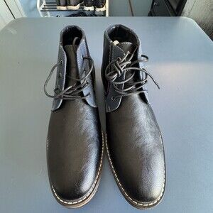 Vance Co Franco Men’s Chukka Boots Size 10 Black w/ Blue Accents Lace-Up NEW